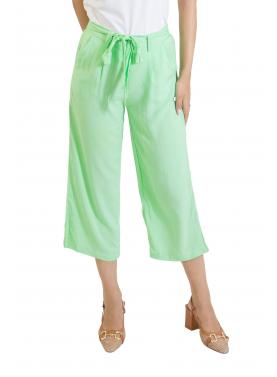 Pantalone con fiocco in vita in viscosa largo alla caviglia Only